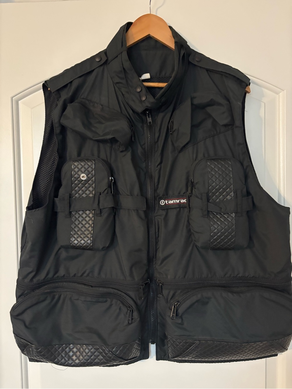 Vintage Tamrac Photographer Utility Vest Black Men's XL Made In USA Gorpcore Tac